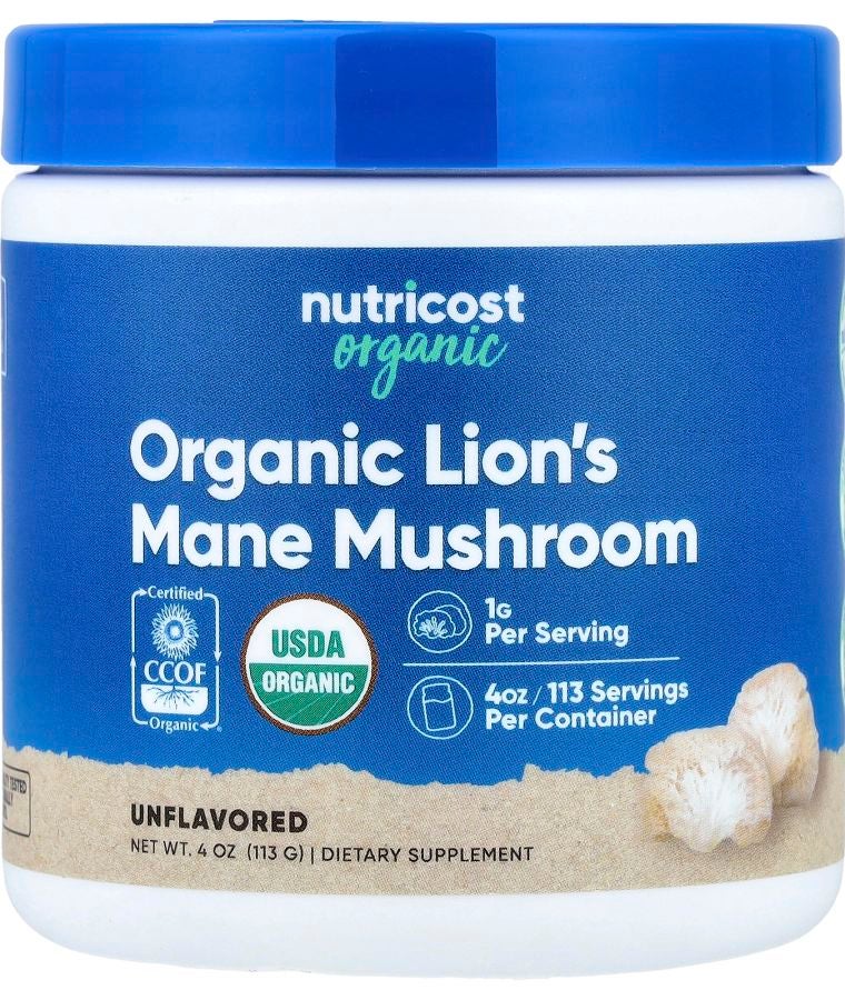 Organic Lion's Mane Mushroom Unflavored 4 oz (113 g)