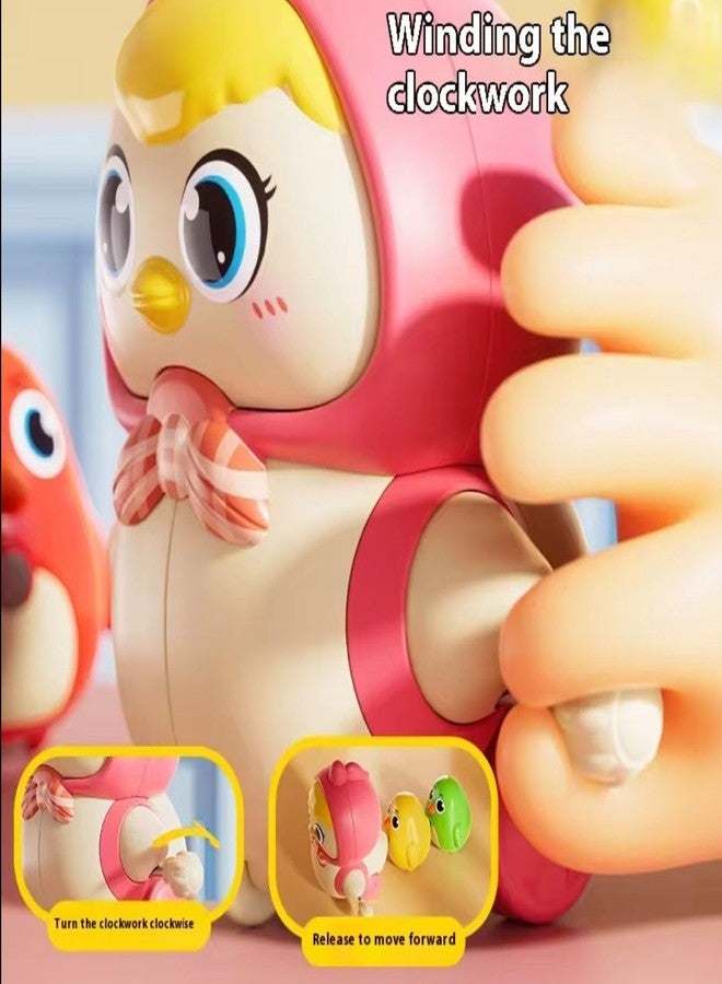 ACROWN Cute Animal Toys for Kids Sensory Worm Animal Wind up Colorful Toy Insect Figurines for Boys and Girls Multicolor Animals Toys Pack of 1 (Chicken Toys Walking Family) - Image 4