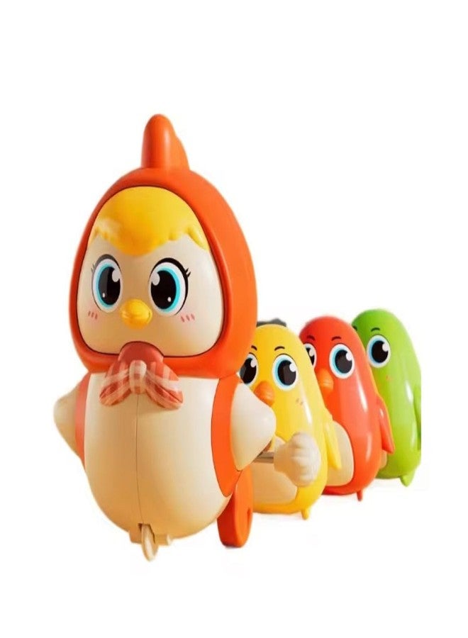 ACROWN Cute Animal Toys for Kids Sensory Worm Animal Wind up Colorful Toy Insect Figurines for Boys and Girls Multicolor Animals Toys Pack of 1 (Chicken Toys Walking Family) - Image 1