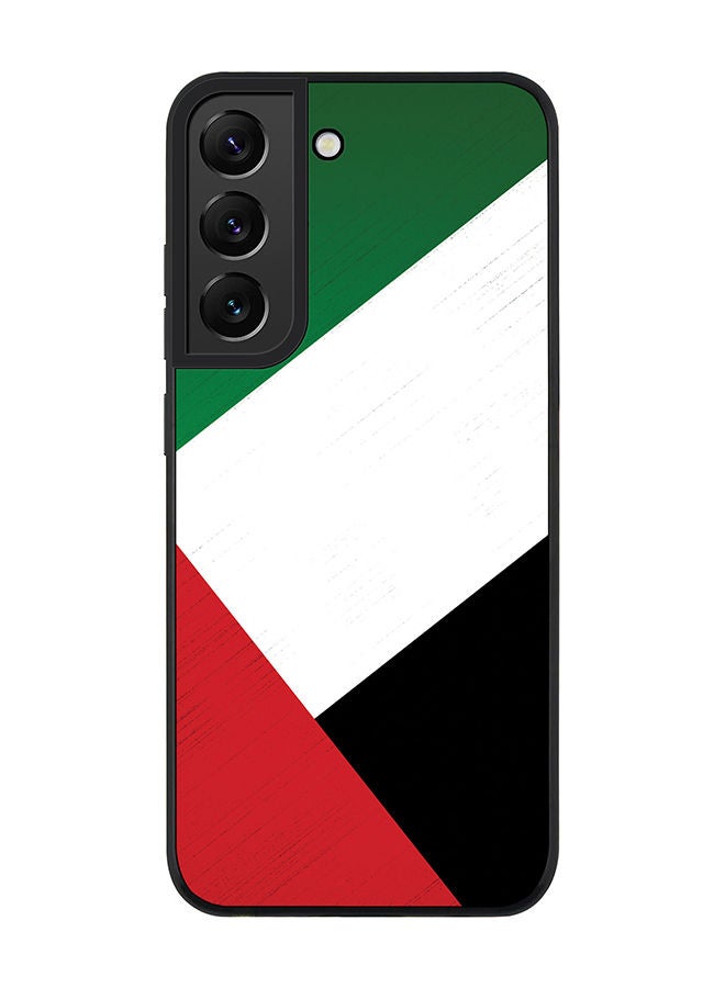 Stylizedd Rugged Black edge case for Samsung Galaxy S21 FE 5G Slim fit Soft Case Flexible Rubber Edges Anti Drop TPU Gel Thin Cover - Flag Of UAE - Image 1