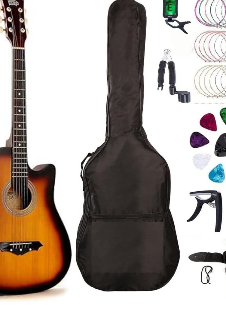 Megarya Acoustic Guitar Starter Kit - Sunburst