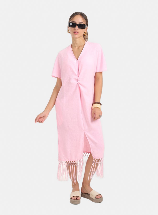 Carina Dress with Fringes Detail - Image 1