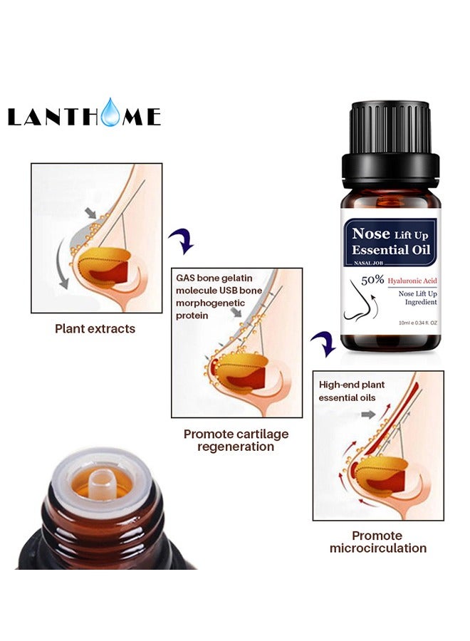 Lanthome Nose Lift Up Essential Oil, Reduce Melanin, Nose Bone Reshaping and Tightening Essential Oil, Nose Repair Massage Oil - 10ML - Image 4