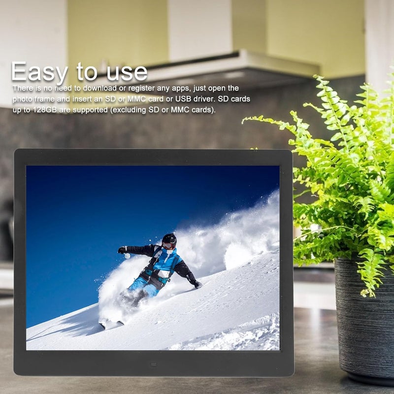 klarako HD Digital Photo Frame Wall Mounted Prime Viewing for Superior Audio Experience 4:3 Display Perfect for Vibrant Advertising Video Stand Plate Holder Display Picture Frames (US - Image 2