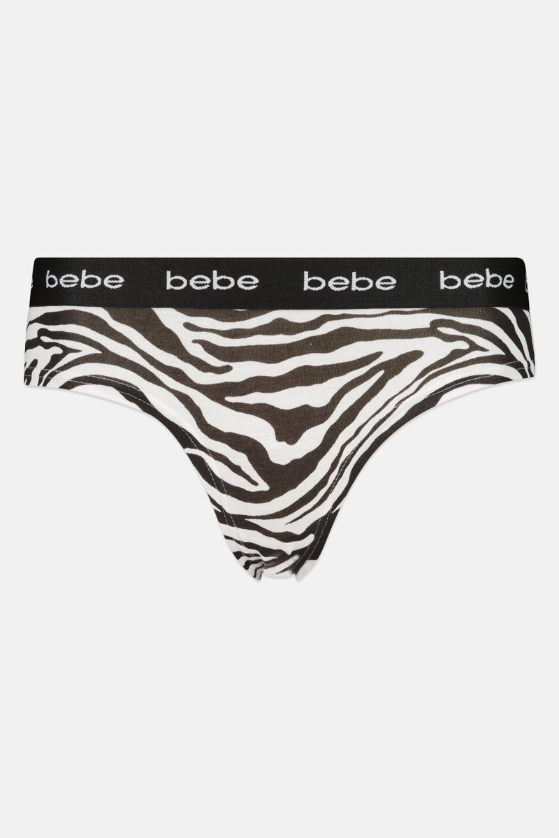 bebe Women 3 Piece Brand Logo Panties, Multicolor - Image 3