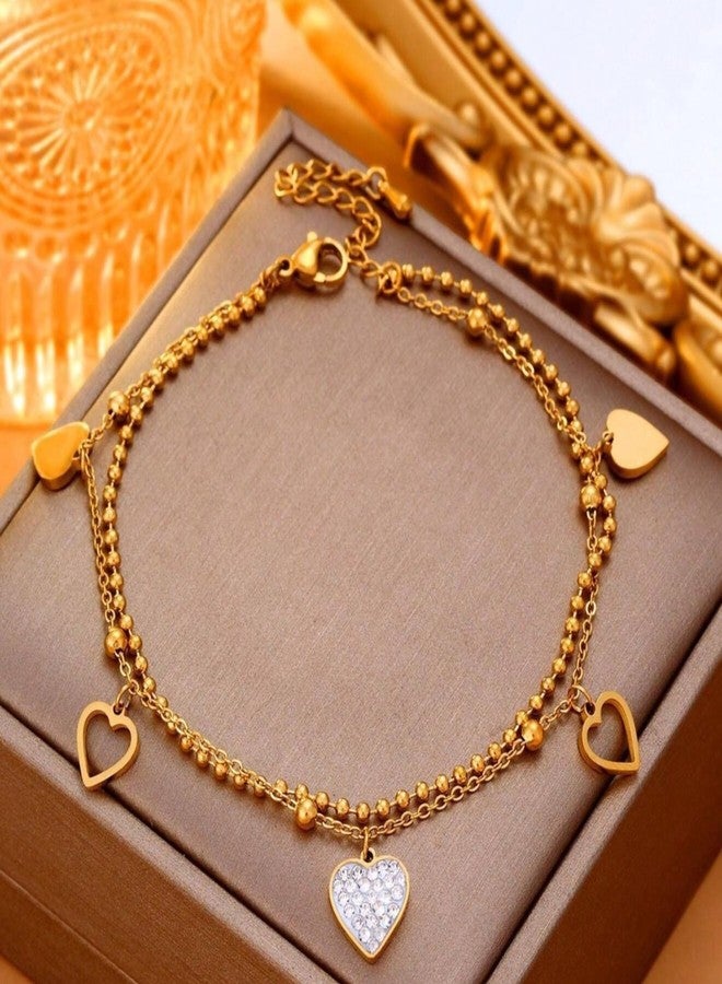 MONOZO Anti Tarnish Bracelet for Women Stylish | Stainless Steel Bracelet for Woman | Western Chain Bracelet Girl Accessories|Friendship Band - Image 2