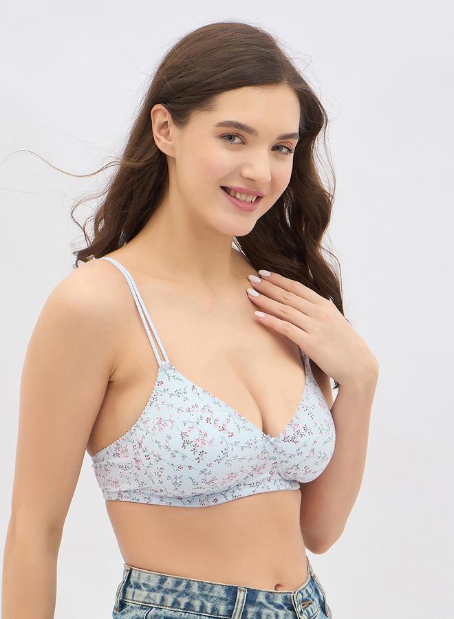 Clovia Set of 2 - Padded Non-Wired Full Coverage Floral Print T-Shirt Bra - Image 4