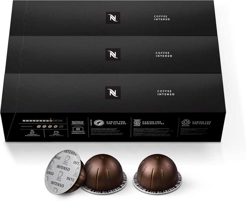 Nespresso VertuoLine Coffee Pods, Intenso Blend, 30 Count - Dark Roast with Brown Sugar Notes - Image 1
