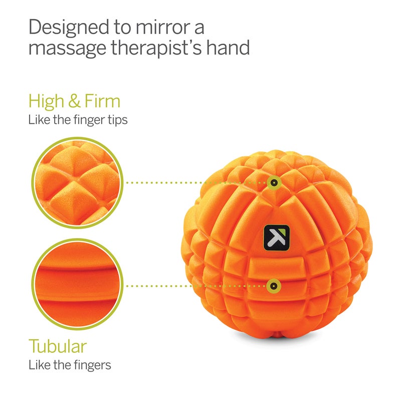 TRIGGERPOINT Trigger Point Performance TriggerPoint GRID Ball Foam Massage Ball (5-Inch) , Orange - Image 4