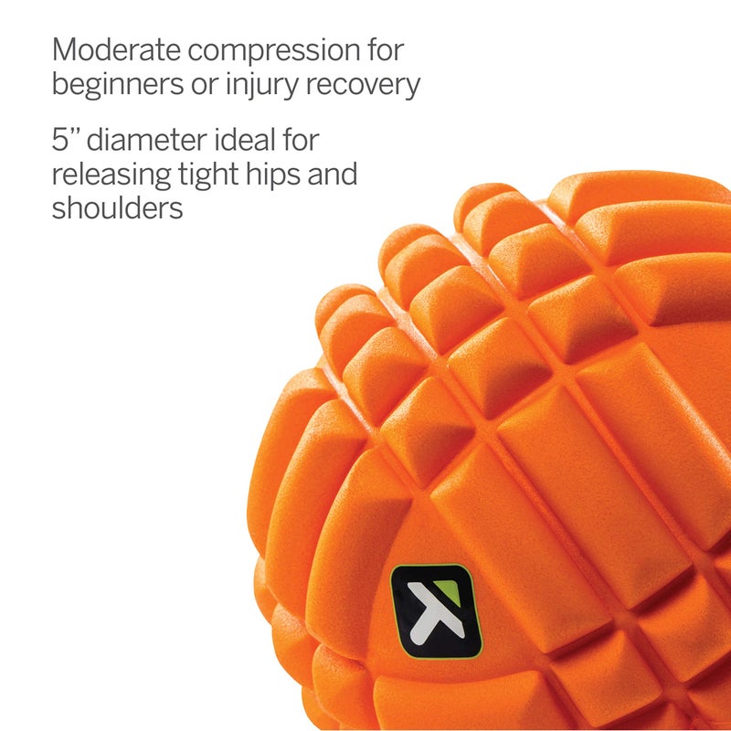 TRIGGERPOINT Trigger Point Performance TriggerPoint GRID Ball Foam Massage Ball (5-Inch) , Orange - Image 3