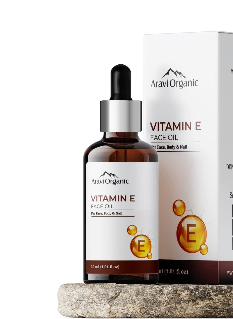 Aravi Organic Aravi Organic Vitamin E Oil For Face 30ml Nourish Your Face and Repair Damaged Skin Naturally.  - Image 2
