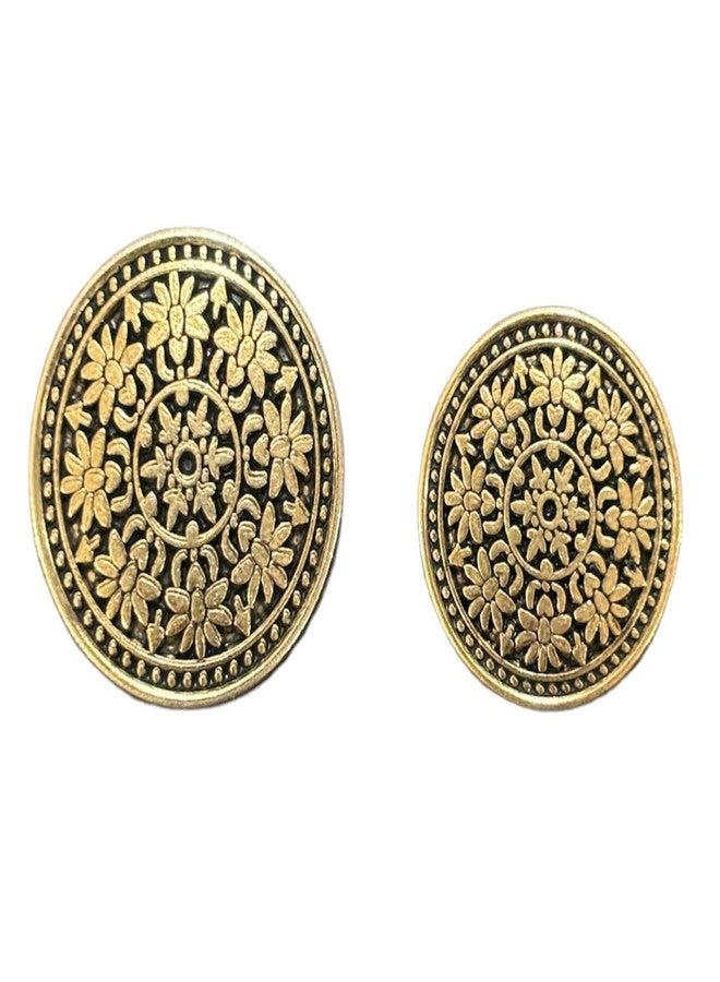 REENA Metal Brass Finish Gold & Black Carving 6+6 Sew-On Buttons for Coats, Jeans, Jackets & More | Stylish Brass Gold Black Finish, Durable Metal Buttons - Image 4