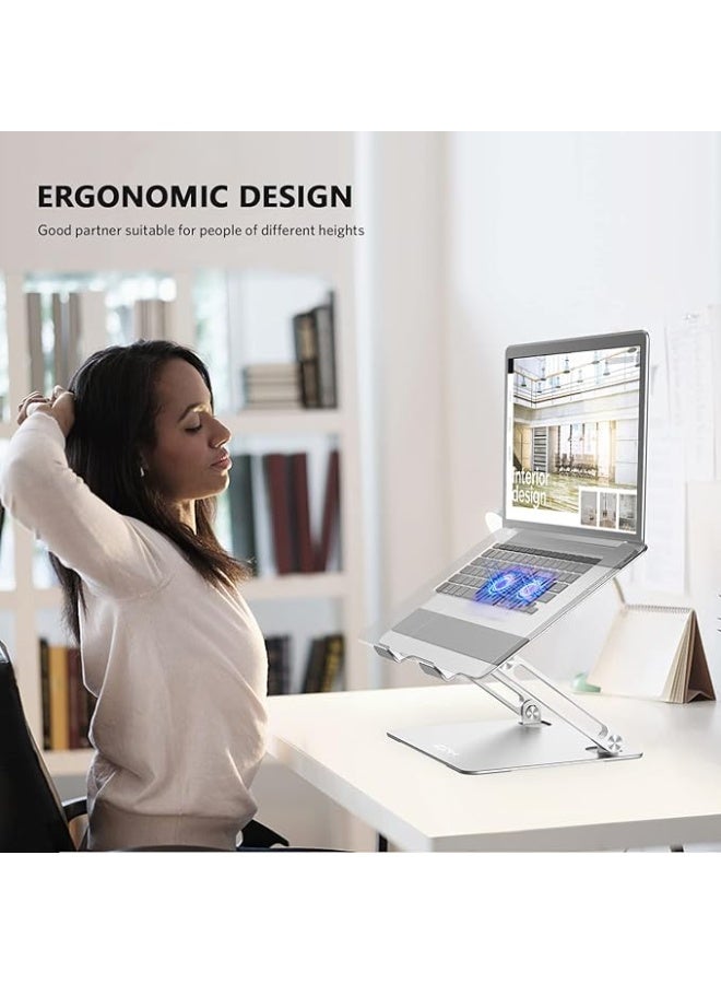 Ergonomic Laptop Stand with Cooling Fan – Adjustable Aluminum Desk Riser for 9-16" Laptops – Ideal for Work & Study - Image 2