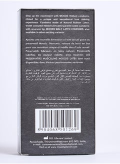Moods Ribbed Condoms 12's Made With Natural Rubber Latex  - Image 4