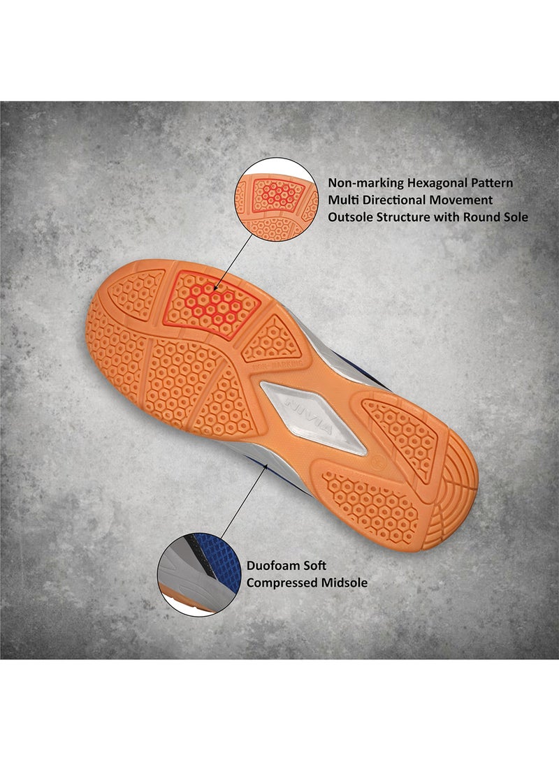 Nivia Appeal Non-Marking Badminton Shoes | Size: 4 UK/ 5 US/ 38 EU | Material: Synthetic | For Men & Boys | Lightweight | Breathable mesh with PU Coated | Flexibility and Stability | Ideal for Sports - Image 4