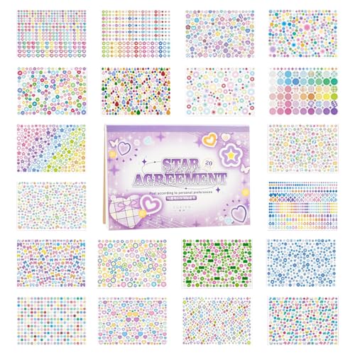 GUBEARE 4000 PCS Korean Stickers Book for Kpop Deco Stickers Photocard Cute Small Korean Glitter Sticker Butterfly Stars Heart Bows Ribbons for Kids Girls Boys - Image 1