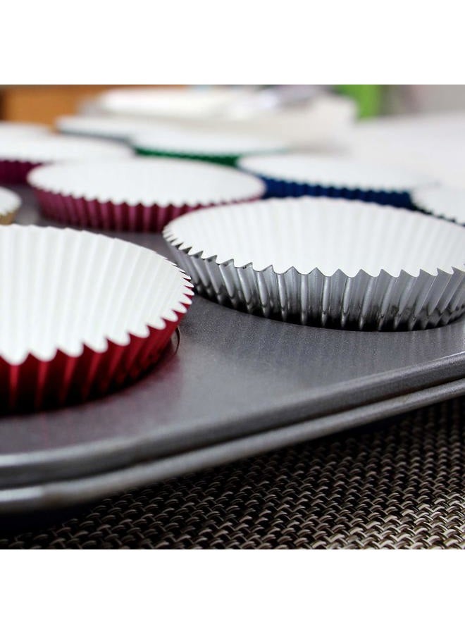 Eoonfirst Foil Cupcake Liners Halloween Party Standard Baking Cups 100 Pcs (Black) - Image 4