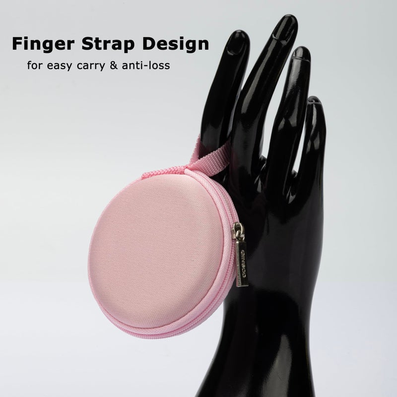 Ginsco Mini-Portable Hard Shell Earbuds Case for Apple EarPods Headphones USB-C Wired Ear Buds/Samsung Galaxy Wired Earbuds, Travel Case for Earphones Earplugs (1, Pink) - Image 5