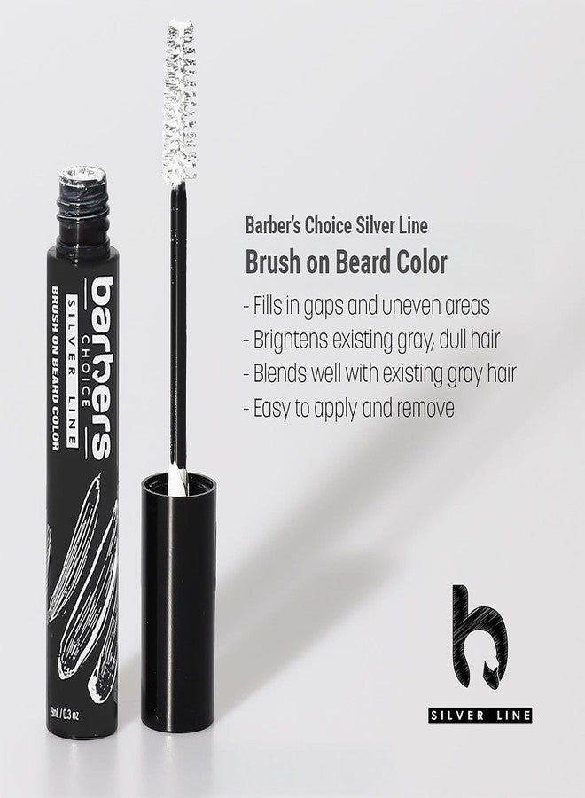 Godefroy Barbers Choice Silver Line, Facial Hair Brush on Temporary Color for Silver Fox Men- Instantly Brighten White Beards, Mustache & Sideburns, Less Yellow, Easy Application, Arctic White - Image 5