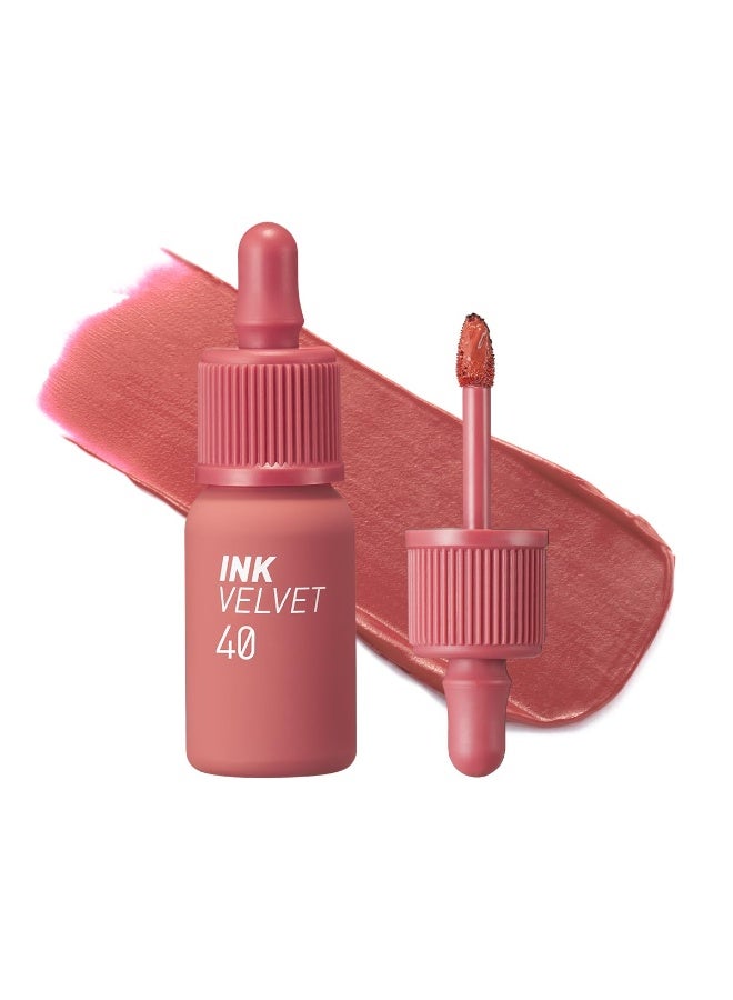 Peripera Ink The Velvet Lip Tint | Highly Pigmented, Longwear & Weightless Lip Tint | Smudge-Proof, Buildable Color for Lips & Cheeks | 40 CALM ROSY - Image 1