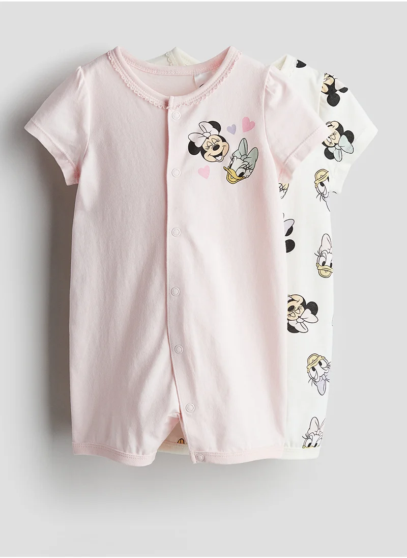 H&M Kids 2 Pack Printed Bodysuit Pyjama