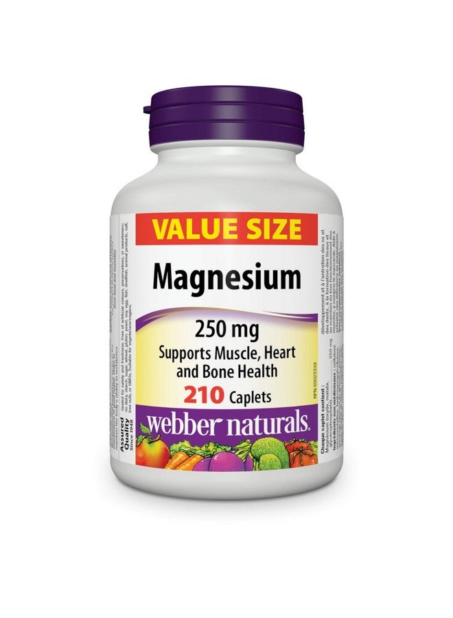 Webber naturals Webber Naturals Magnesium 250 mg, 210 caplets Value Size - Image 1