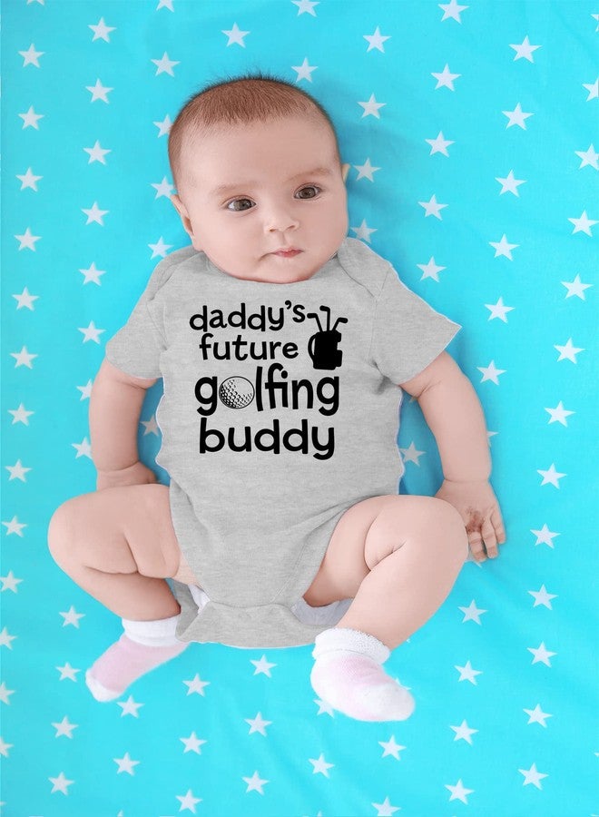 CBTwear Daddy’s Future Golfing Buddy Baby Bodysuit Adorable Boy Romper Clothing Cute Newborn Clothes (6 Months, Heather Grey) - Image 4