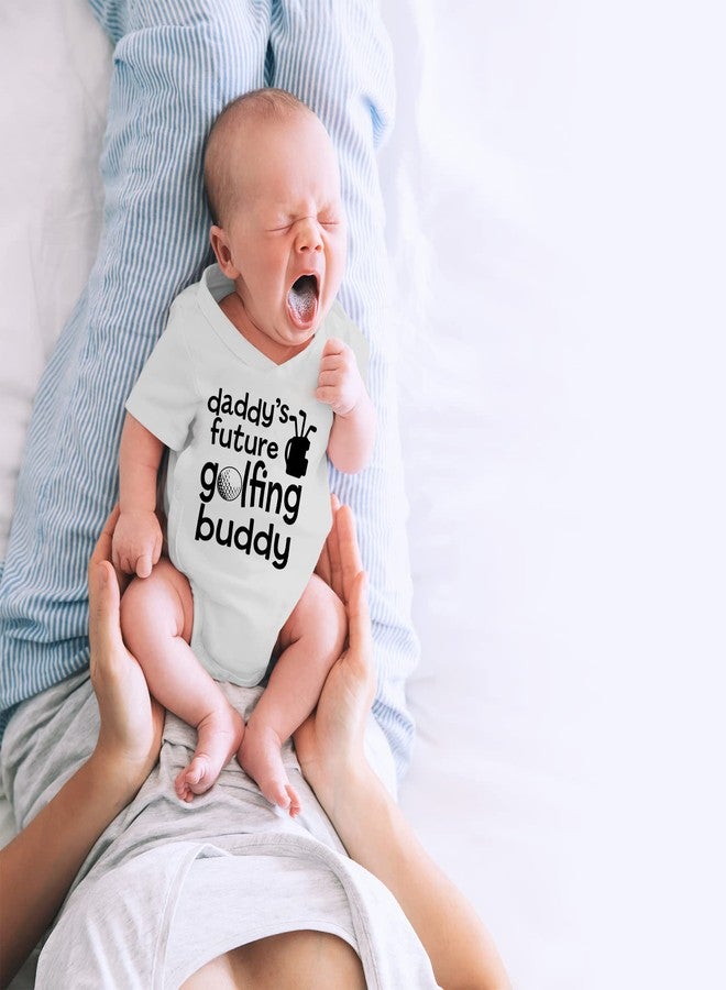 CBTwear Daddy’s Future Golfing Buddy Baby Bodysuit Adorable Boy Romper Clothing Cute Newborn Clothes (6 Months, Heather Grey) - Image 5