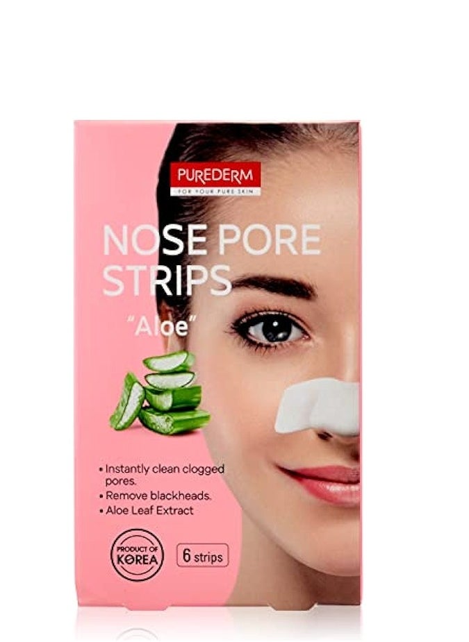 Purederm PUREDERM Nose Pore Strips Aloe – 6 Strips 