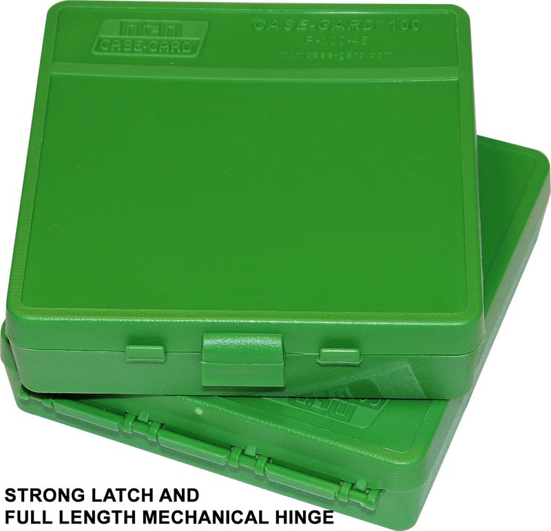 MTM 100 Round Flip-Top Ammo Box 40/45/10MM Cal (Green) - Image 3