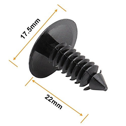 MANSHU 200 Pcs Car Plastic Trim Boot Rivets Push Clip Fastener, 6.4mm Hole Push Retainer Bumper Fender Shield Clips, Automotive Plastic Push Pins Bumper Clips, Car Plastic Rivets Retainers Screw. - Image 4