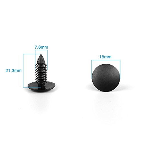 MANSHU 200 Pcs Car Plastic Trim Boot Rivets Push Clip Fastener, 6.4mm Hole Push Retainer Bumper Fender Shield Clips, Automotive Plastic Push Pins Bumper Clips, Car Plastic Rivets Retainers Screw. - Image 5