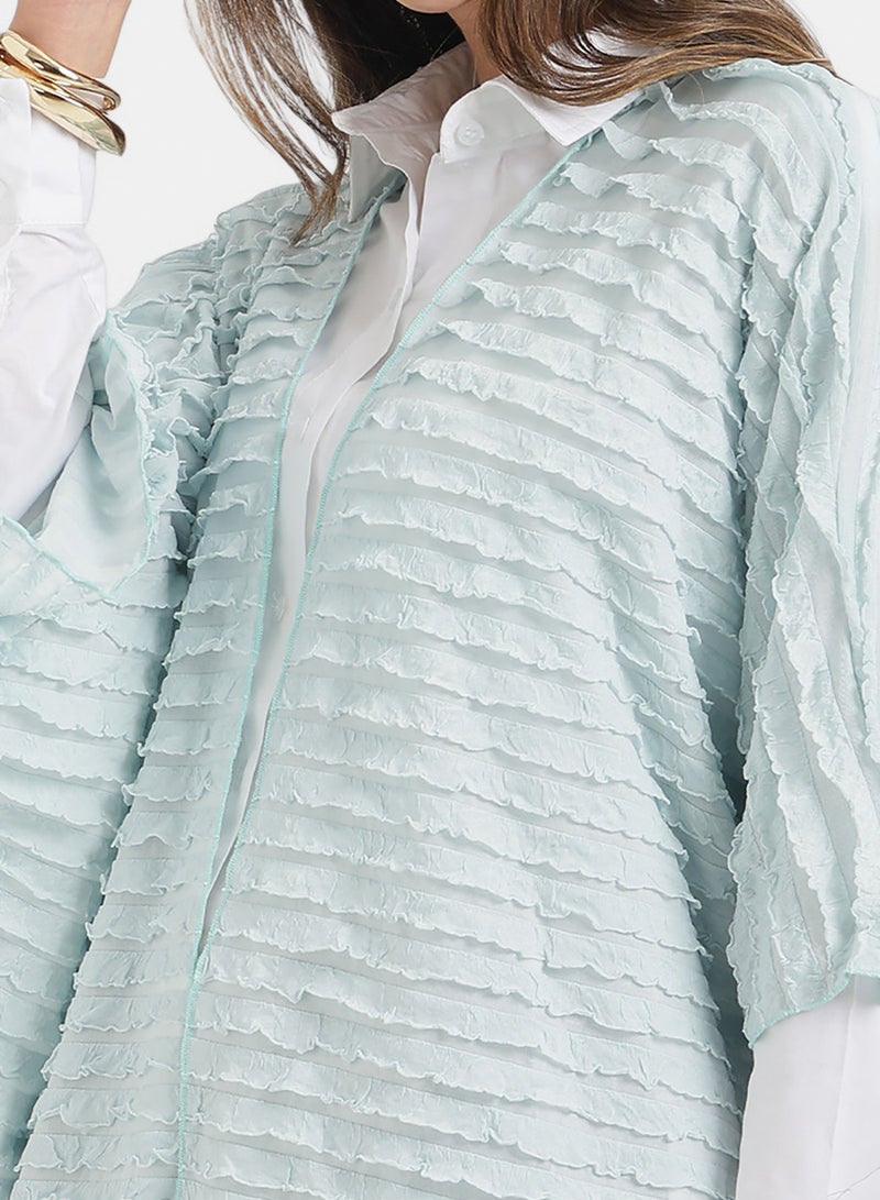 Carina Textured Ruffle Beach Kimono - Image 5
