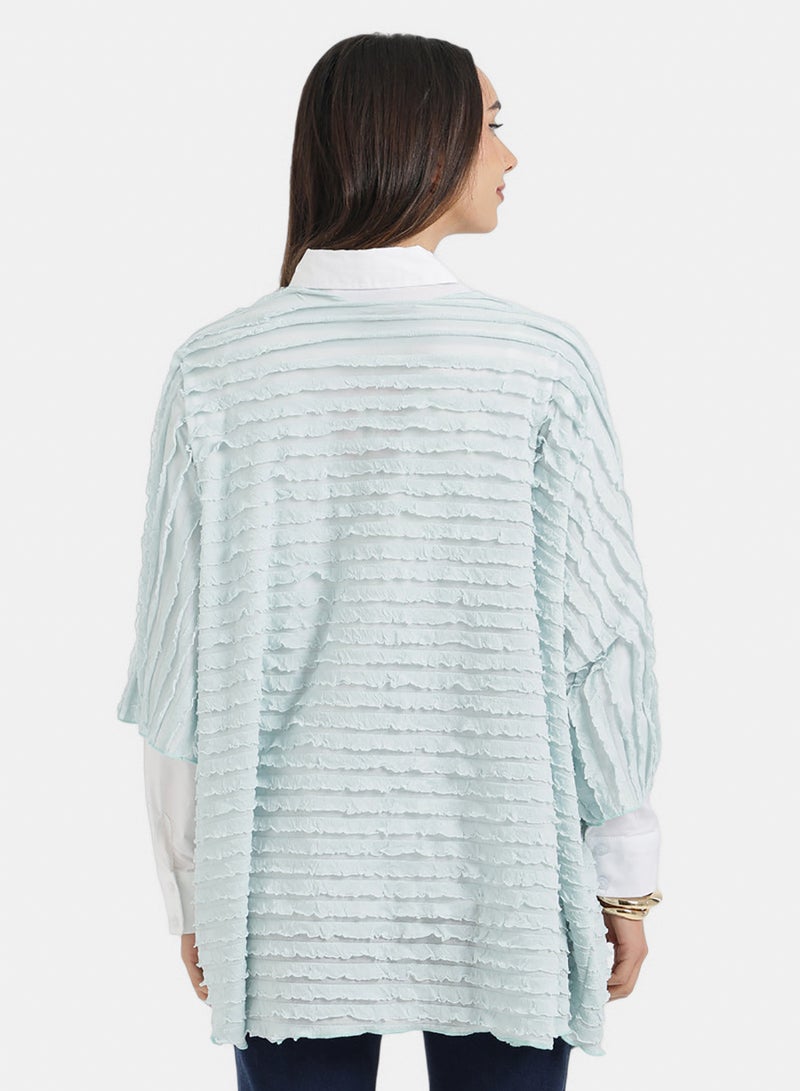 Carina Textured Ruffle Beach Kimono - Image 4