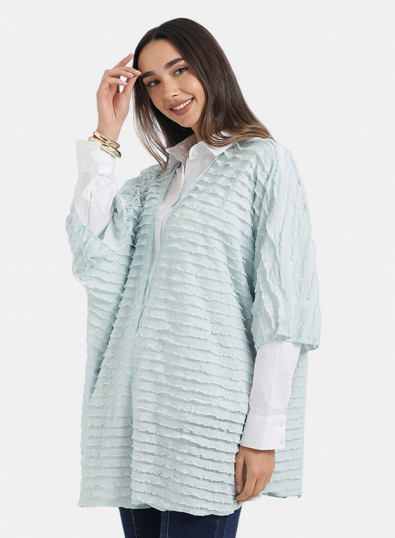 Carina Textured Ruffle Beach Kimono - Image 2