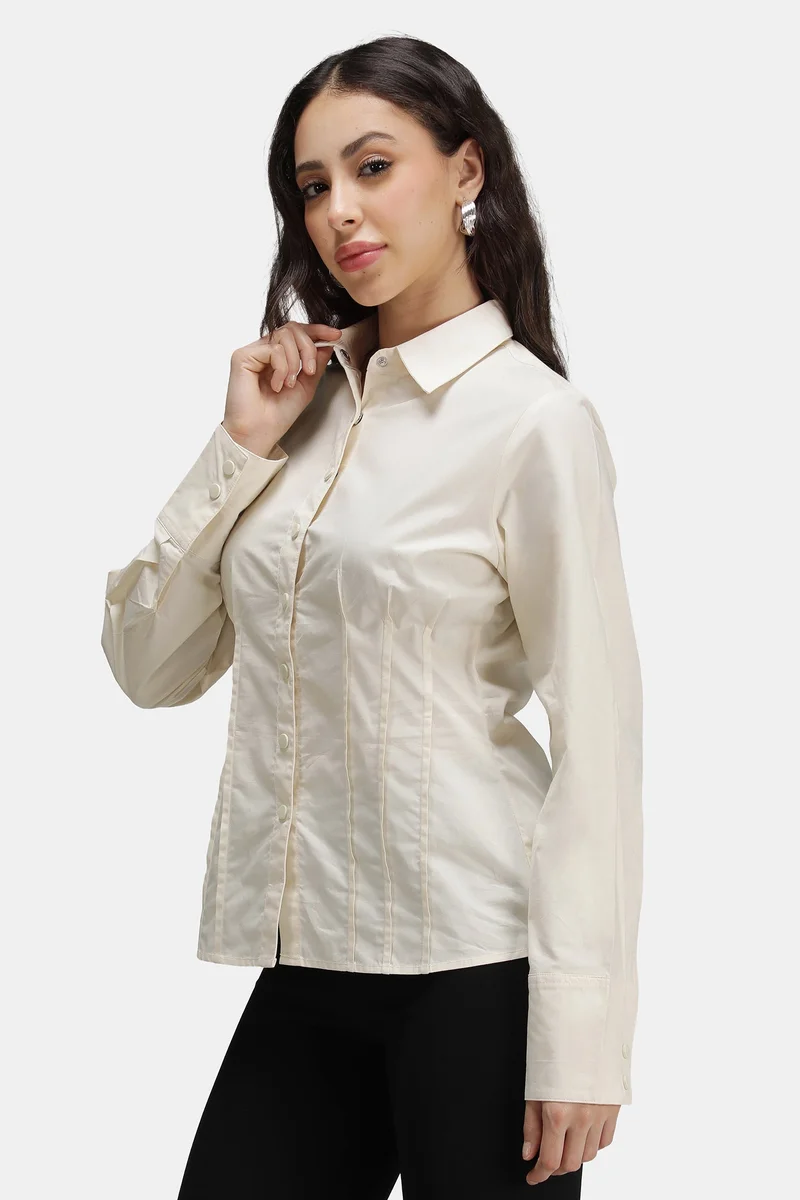 Virgio 100% Cotton  Contoured Stitch Corset Shirt