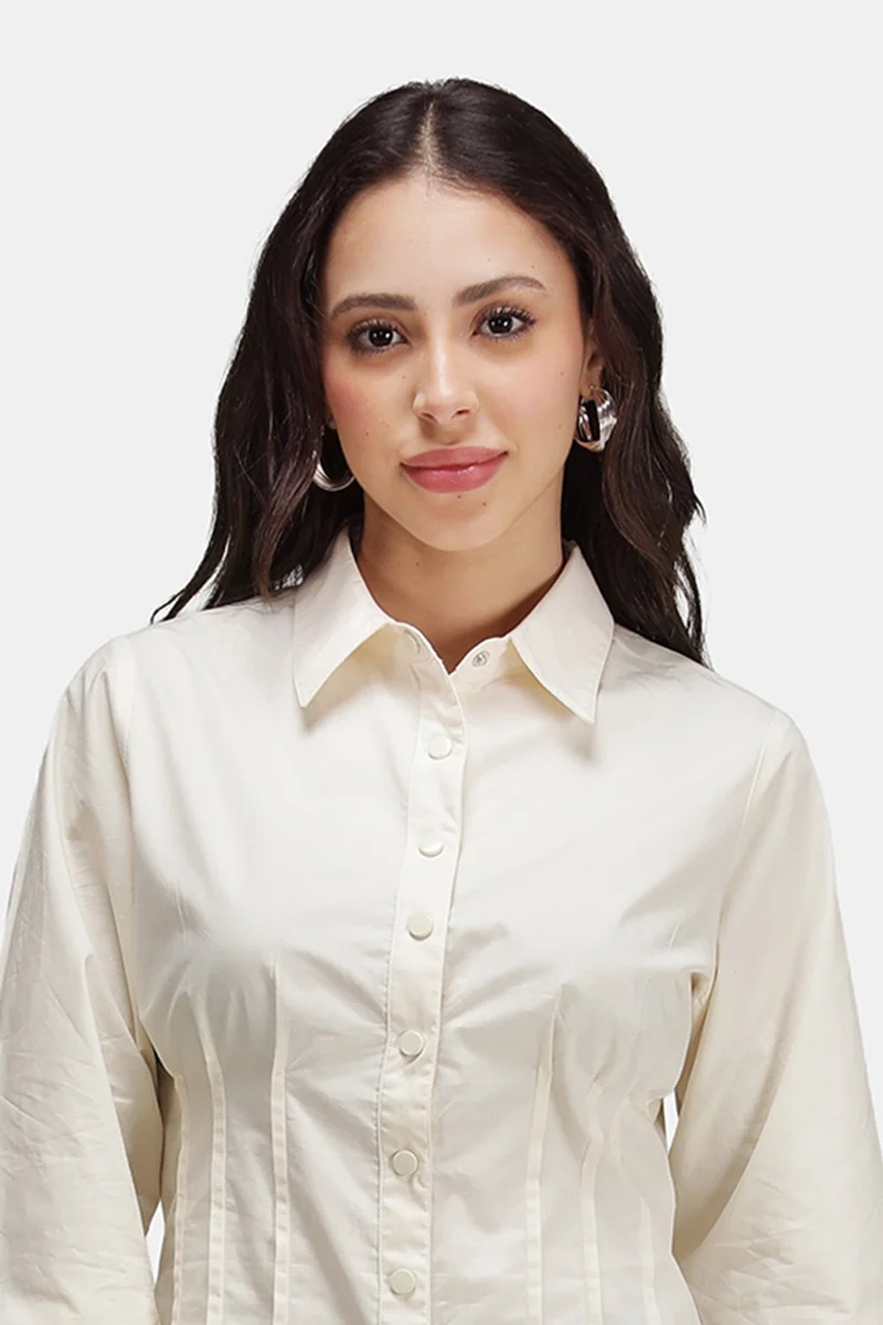 Virgio 100% Cotton  Contoured Stitch Corset Shirt