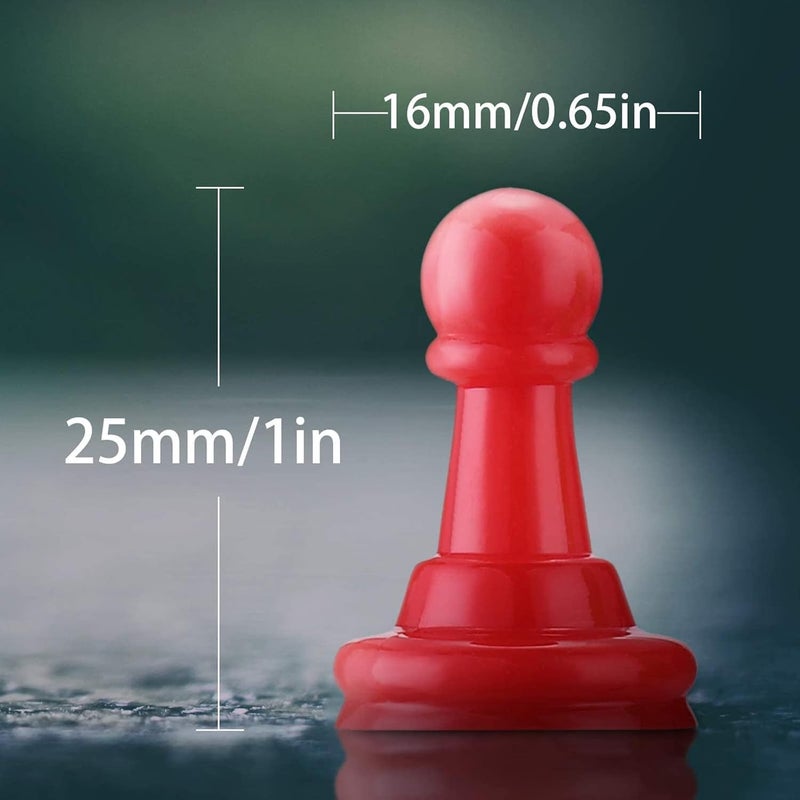 Hestya 96 Pcs Board Game Pieces Multicolor Plastic Pawn Pieces for Board Chess Components 1 Inch Pawns Tabletop Markers Arts and Crafts - Image 2