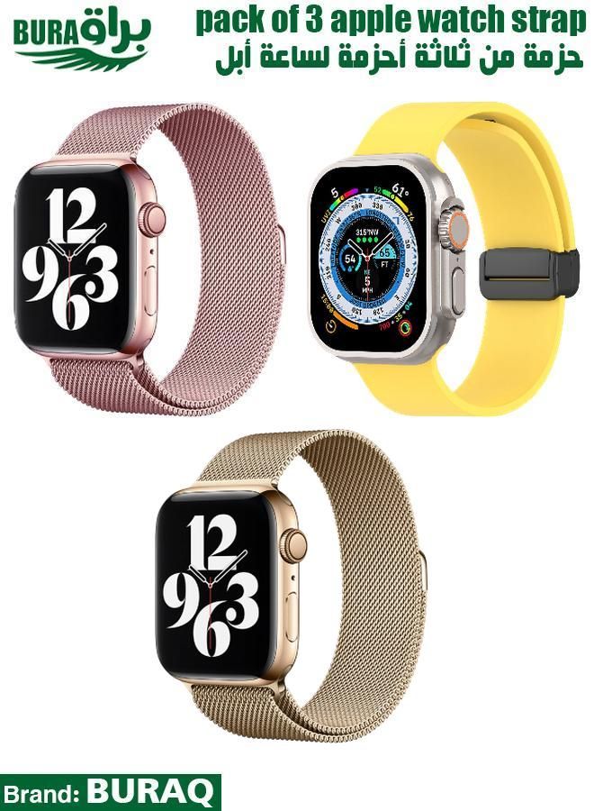 Apple Watch Band Strap For Apple Watch Ultra 2/Ultra 49mm, Series 10 46mm, 9/8/7 45mm, SE2/SE/6/5/4 44mm, 3/2/1 42mm