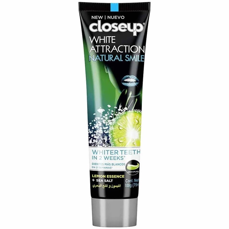 Close Up White Attraction Natural Smile Toothpaste With Lemon essence and Sea Salt - 75ml - Image 1