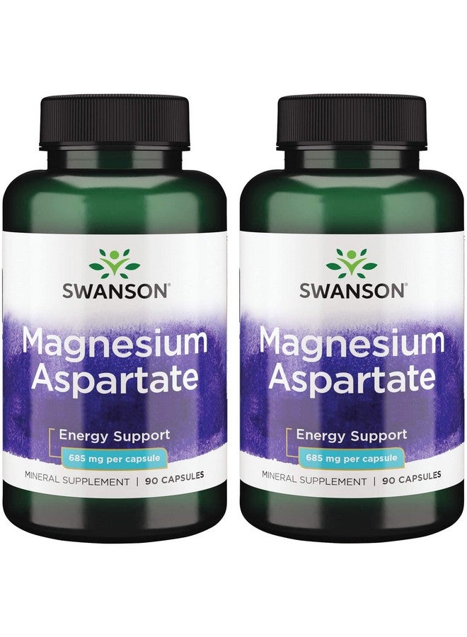 Swanson Premium Brand Swanson Magnesium Aspartate 685 mg 90 Caps (2 Pack) - Image 1