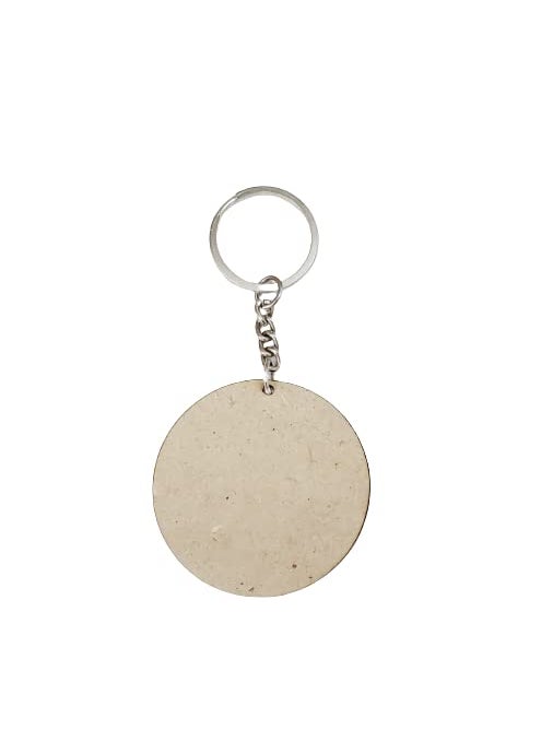 Maitri - Maitri 10 Pcs Round Shape Key Chains with Ring 50 x 50 mm Mandala Art Suitable for Decoupage It is Suitable for All Type of Craft and Painting Activities - Image 1