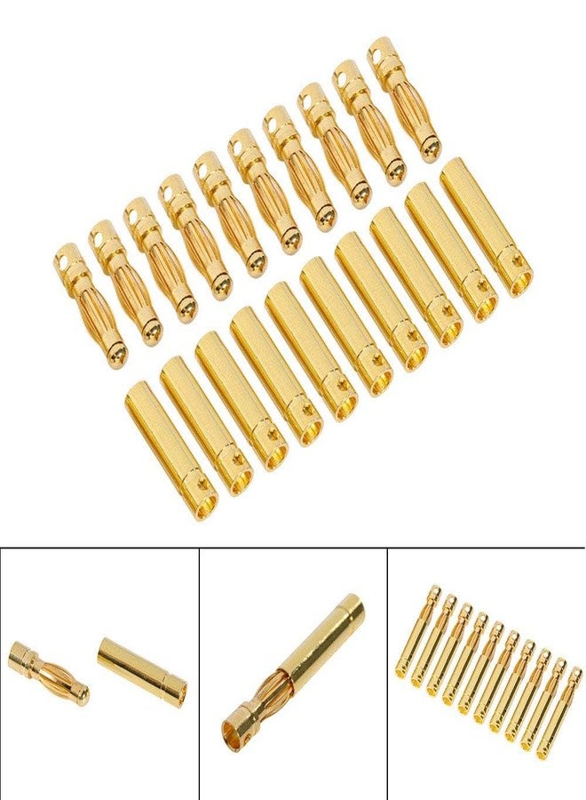 NObranded 40 PCS RC Bullet Connectors 4mm Male Female Gold Banana Bullet Connector Plug - Image 4