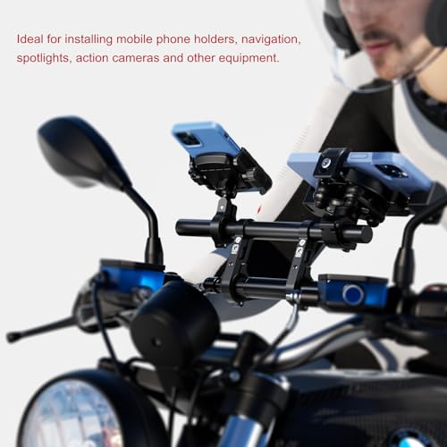 BRCOVAN Aluminum Alloy Handlebar Extender Extensions with 11.81'' Long Cross Bar with Double Clamp Mounting Base Fit 0.875'' / 1'' / 1.125'' / 1.26'' Handlebars for Bike Bicycle Motorcycle Scooter ATV - Image 4