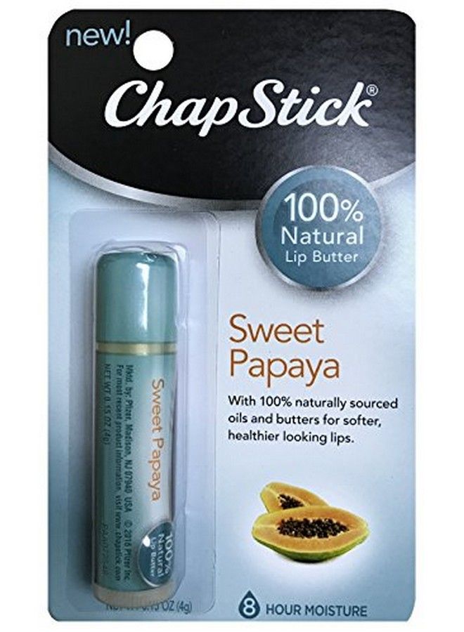 chapstick 100% Natural Lip Butter Sweet Papaya 0.15 Oz (Pack Of 2) - Image 2