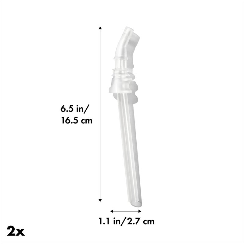 OXO Tot Adventure Water Bottle 12 Oz Replacement Straw - 2 Pack - Image 1