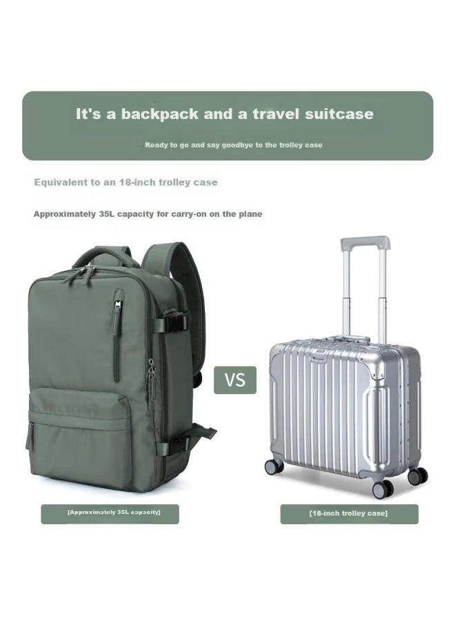 Landcase Backpack, Travel Bag For Women, Large Capacity, Shoulder Bag, Business Trip And Travel Bag, Laptop Bag For Men, 5162 Dark Green, Large Size - Image 5