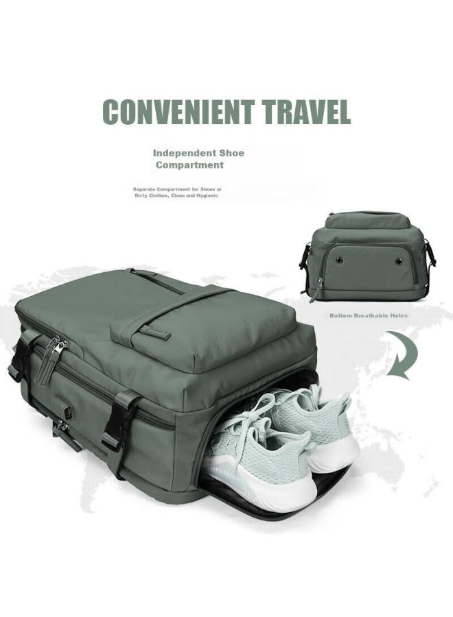 Landcase Backpack, Travel Bag For Women, Large Capacity, Shoulder Bag, Business Trip And Travel Bag, Laptop Bag For Men, 5162 Dark Green, Large Size - Image 4