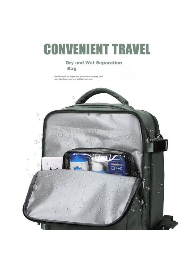Landcase Backpack, Travel Bag For Women, Large Capacity, Shoulder Bag, Business Trip And Travel Bag, Laptop Bag For Men, 5162 Dark Green, Large Size - Image 2