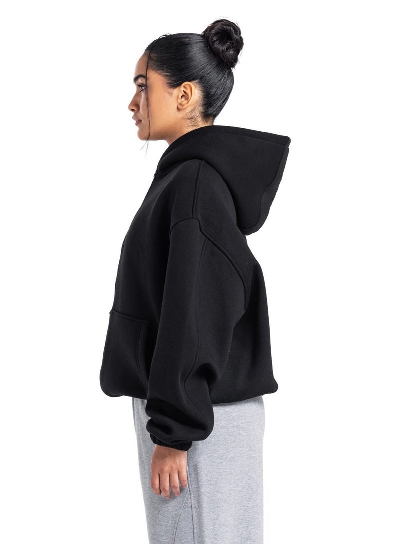 CTRL Initials Boxy Zip-Up Sweater - Image 2